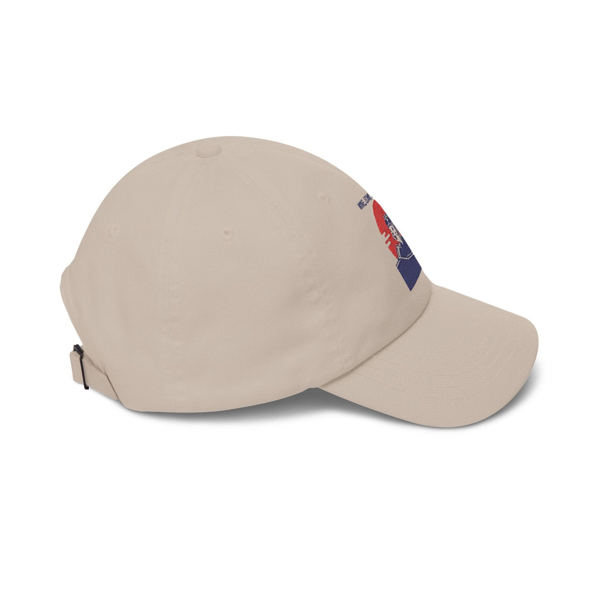 M.E.O.W. Embroidered Classic Cap — Stone & Blue