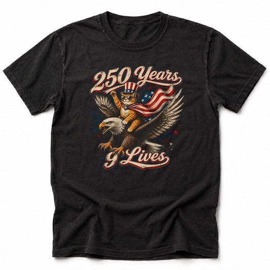 250 years 9 lives T-Shirt Black / S 16169110623116568821 T-Shirt