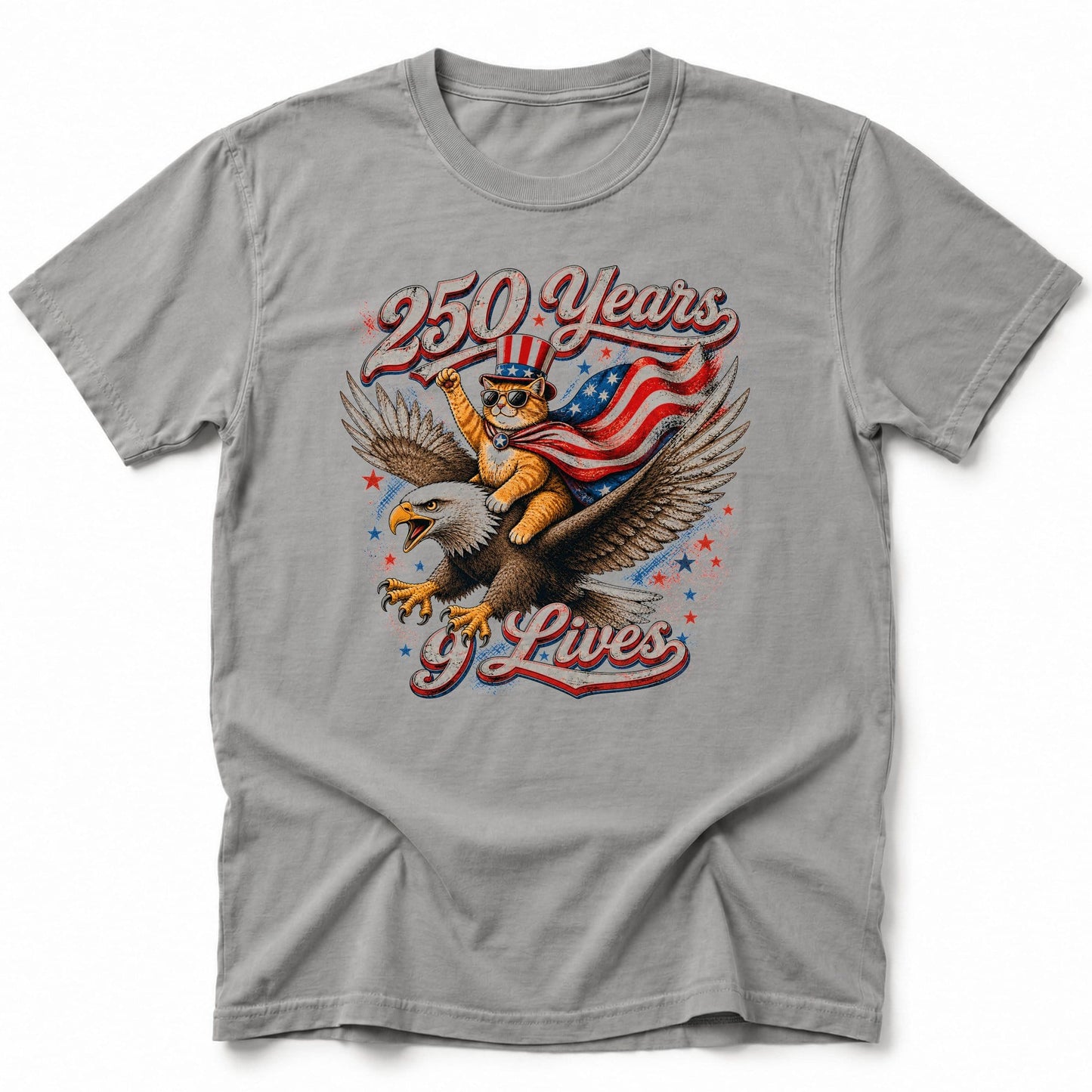 250 years 9 lives T-Shirt Grey / S 32206385588856505222 T-Shirt