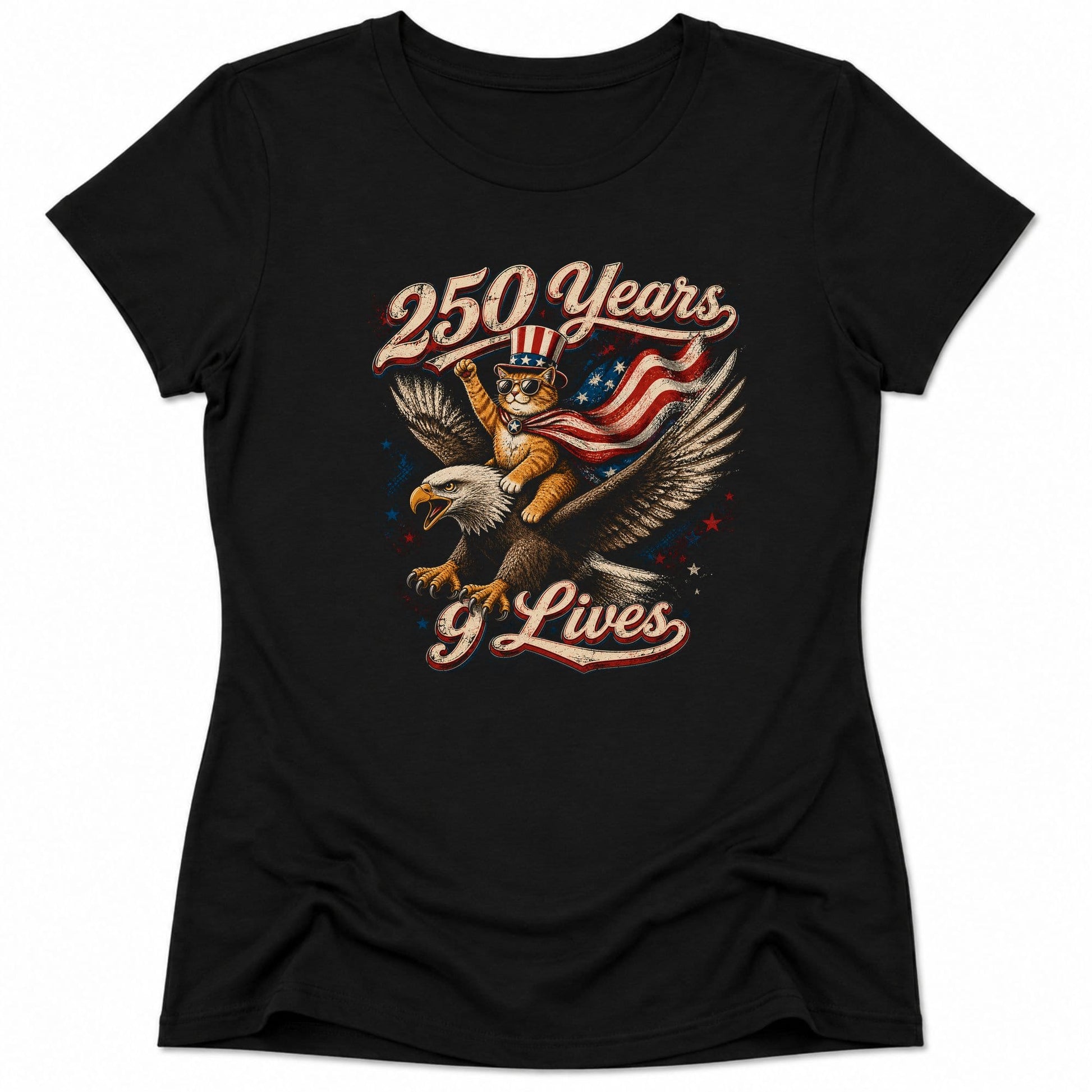 250 years 9 lives Womens Tee S / Black 26470883910634497190 T-Shirt