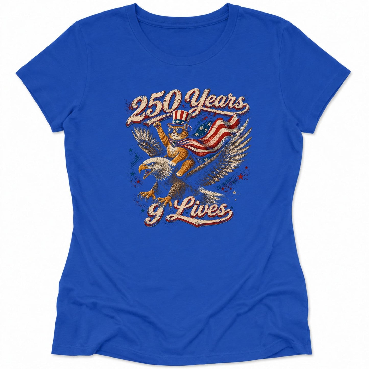 250 years 9 lives Womens Tee S / True Royal 14072897191325156333 T-Shirt