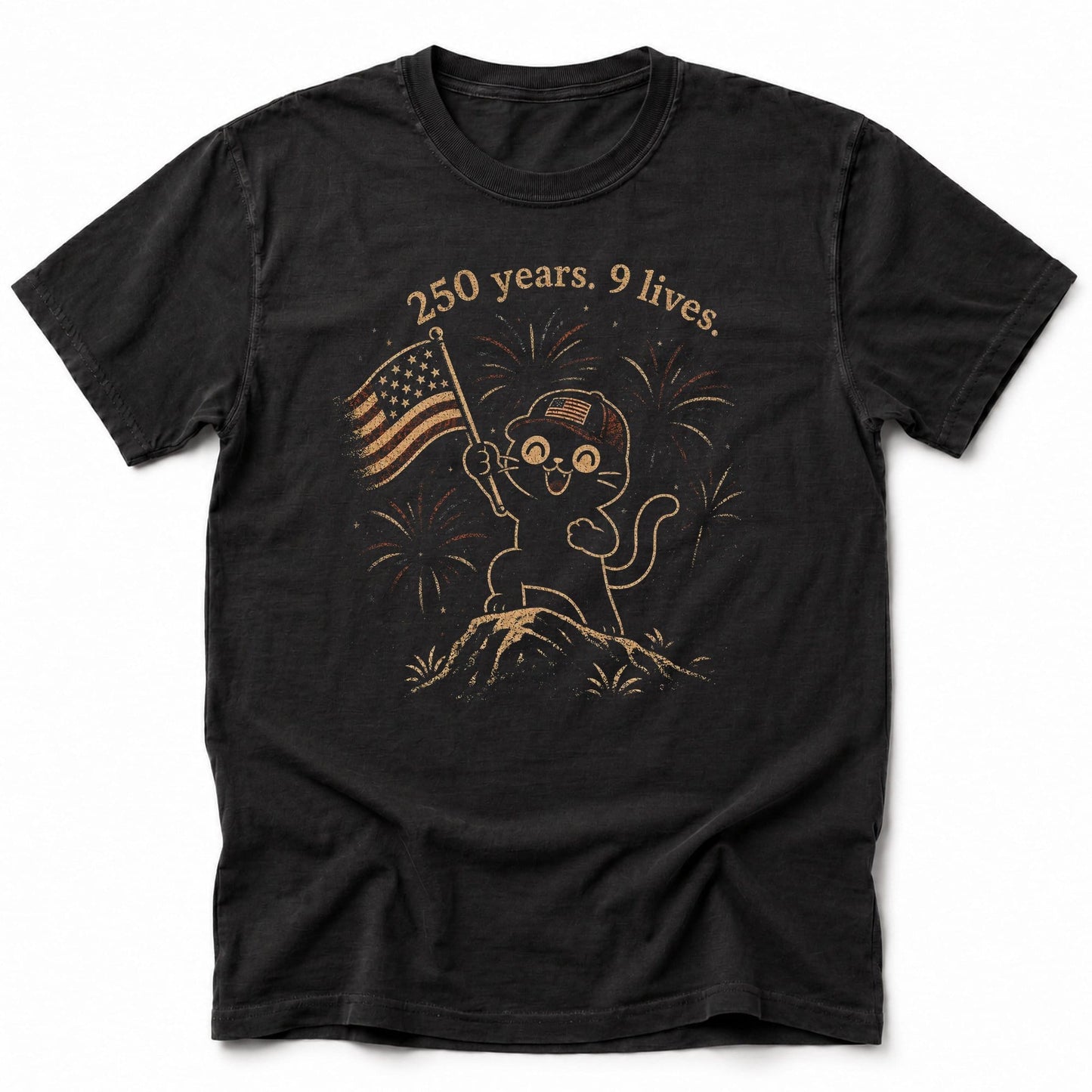 250 years and 9 lives T-Shirt Black / S 33817287724066278759 T-Shirt