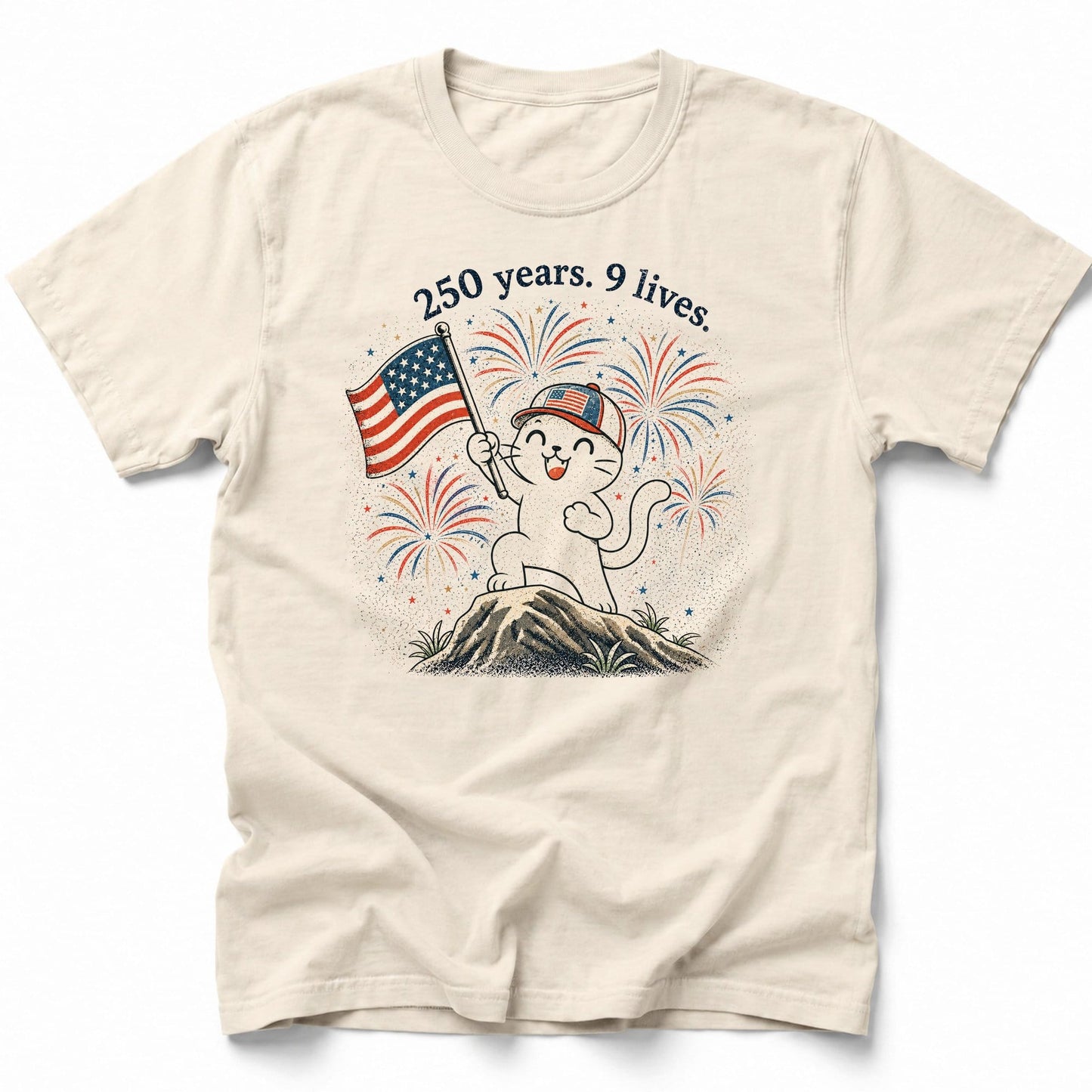 250 years and 9 lives T-Shirt Ivory / S 10833357877651006973 T-Shirt