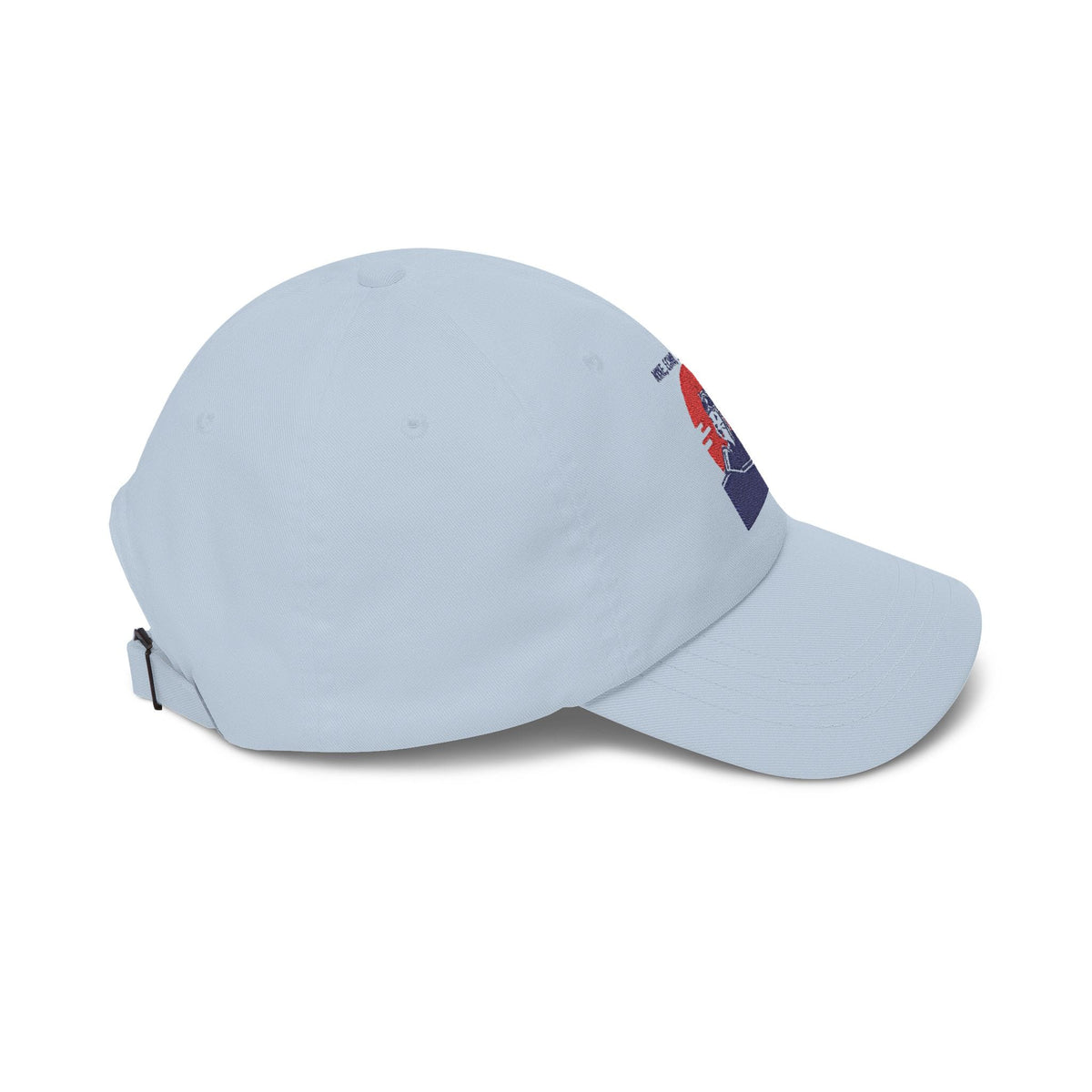 M.E.O.W. Embroidered Classic Cap — Stone & Blue