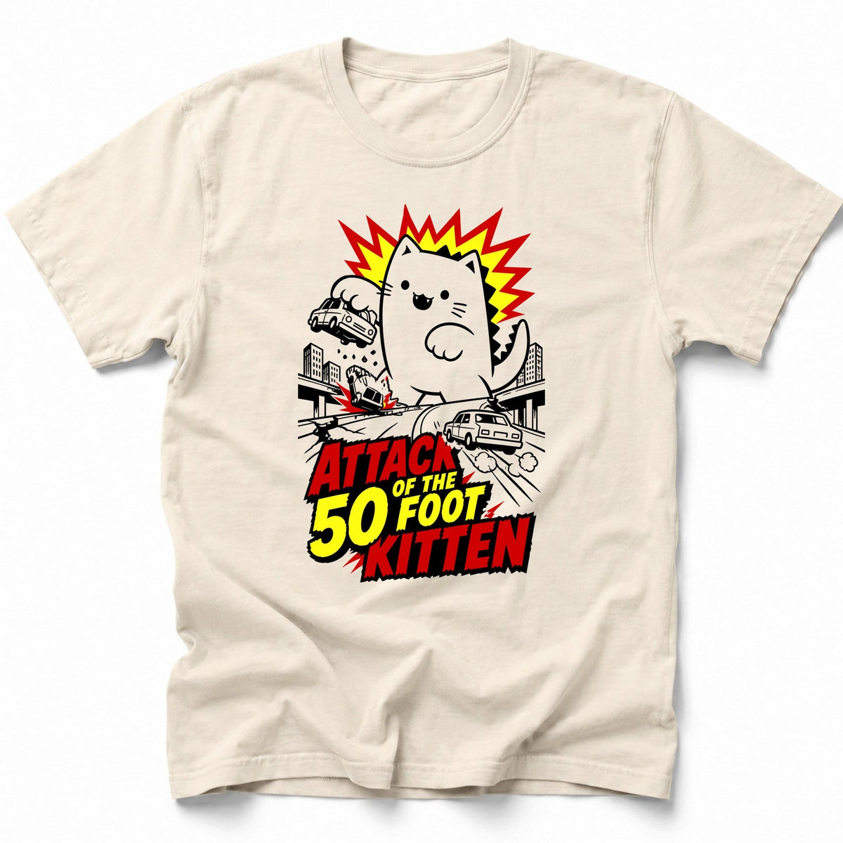 50FT Kitten T-Shirt Ivory / S 19517807016303522740 T-Shirt
