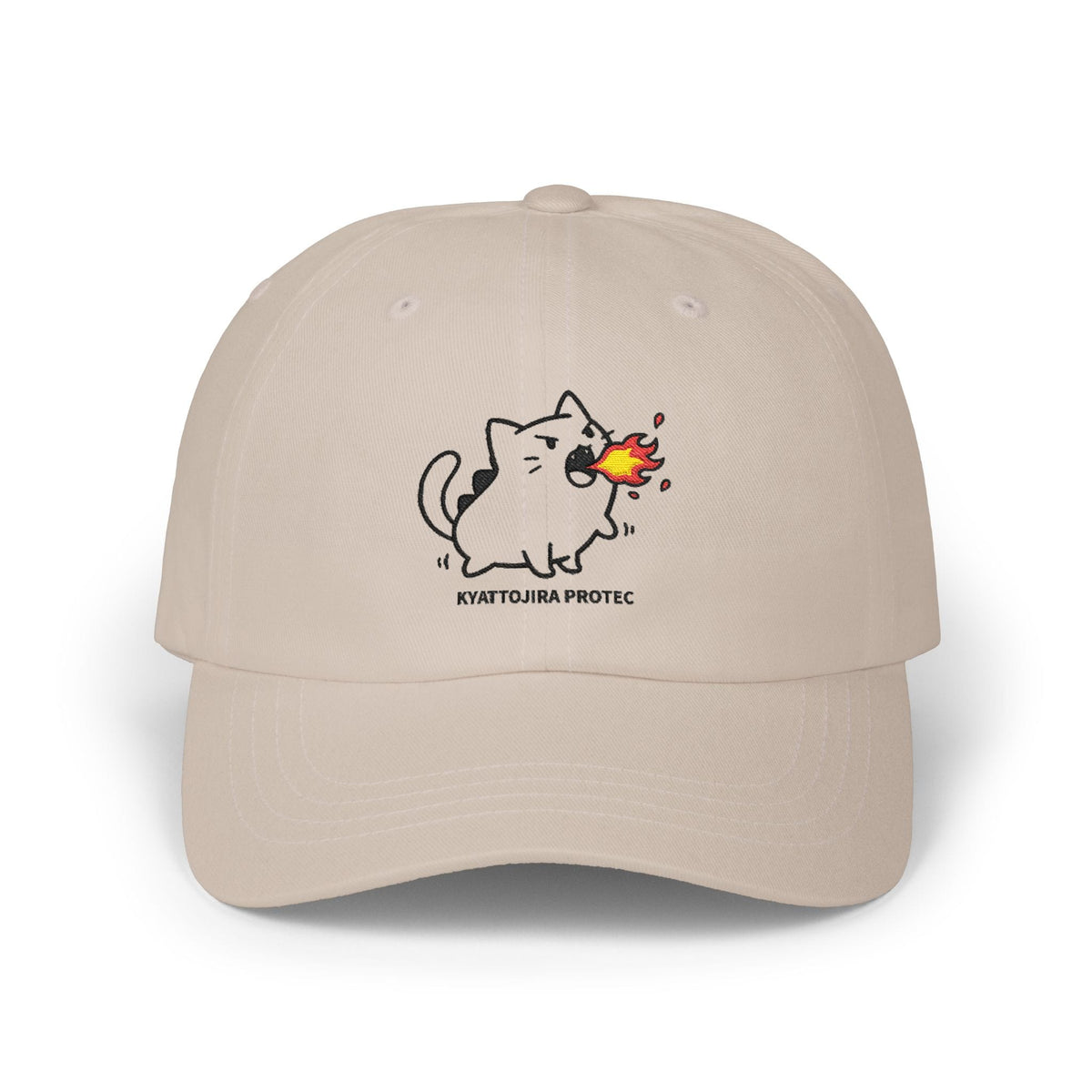 Kyattojira Protec Embroidered Classic Cap — Stone & Blue