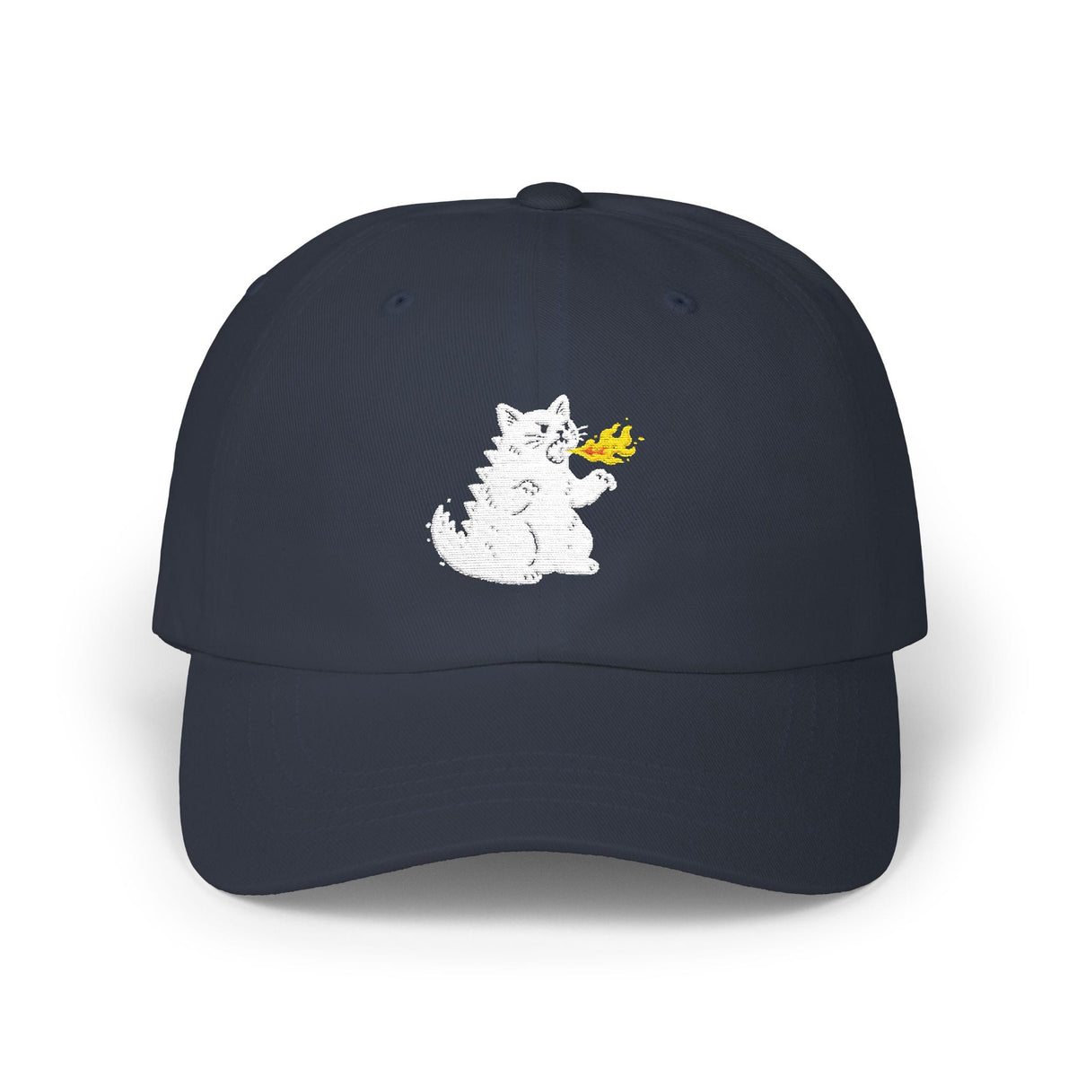 Tiny Kaiju Energy Embroidered Classic Cap — Black & Navy