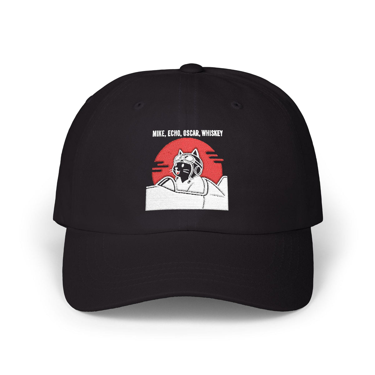 M.E.O.W. Embroidered Classic Cap — Black & Navy
