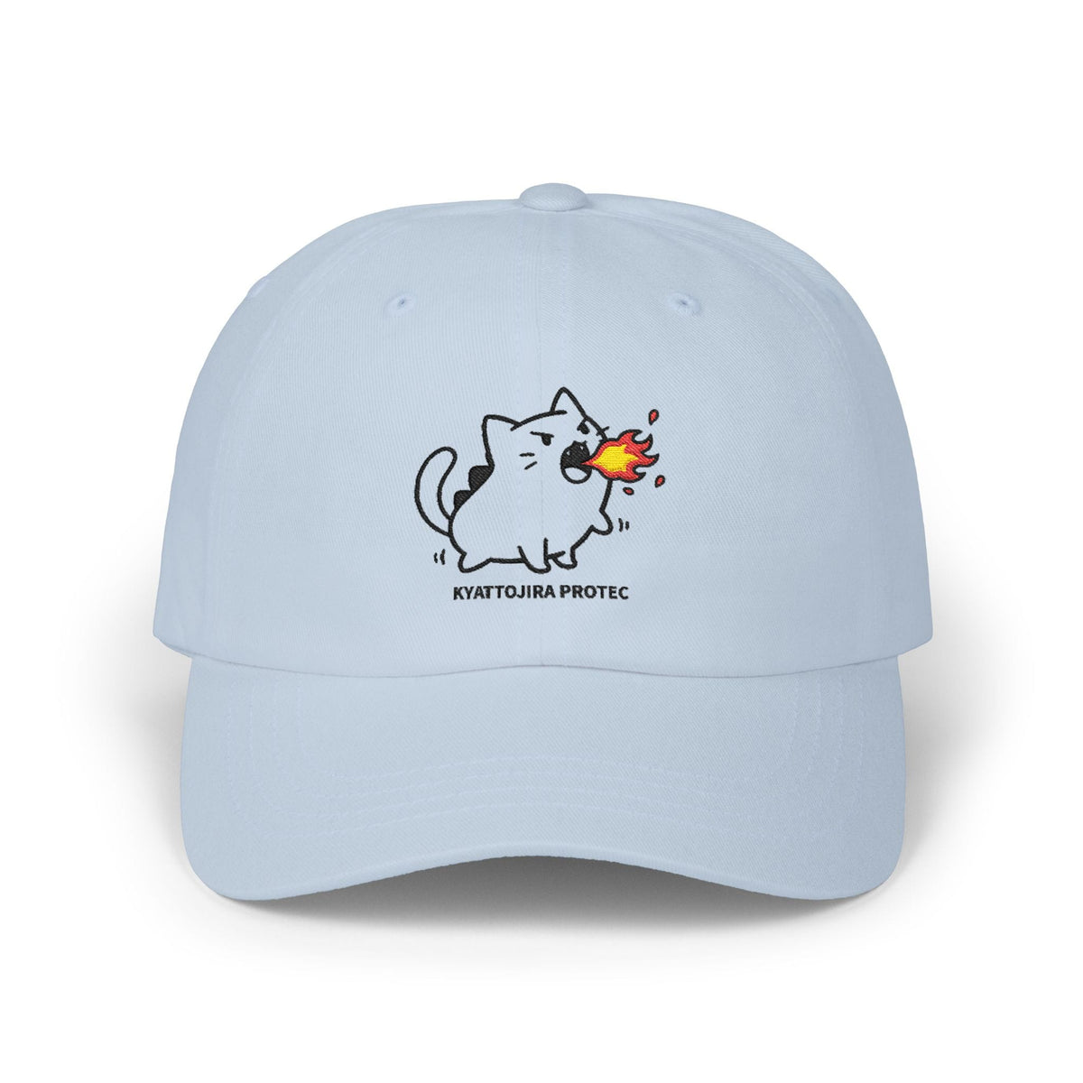 Kyattojira Protec Embroidered Classic Cap — Stone & Blue