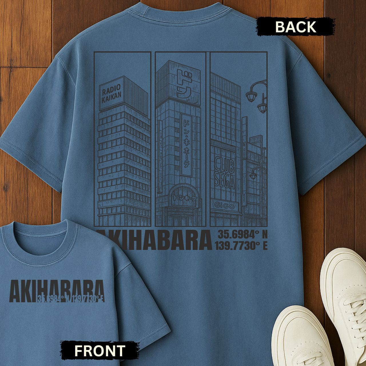 Akihabara Coords T-Shirt Blue Jean / S 92184520378666910984 T-Shirt