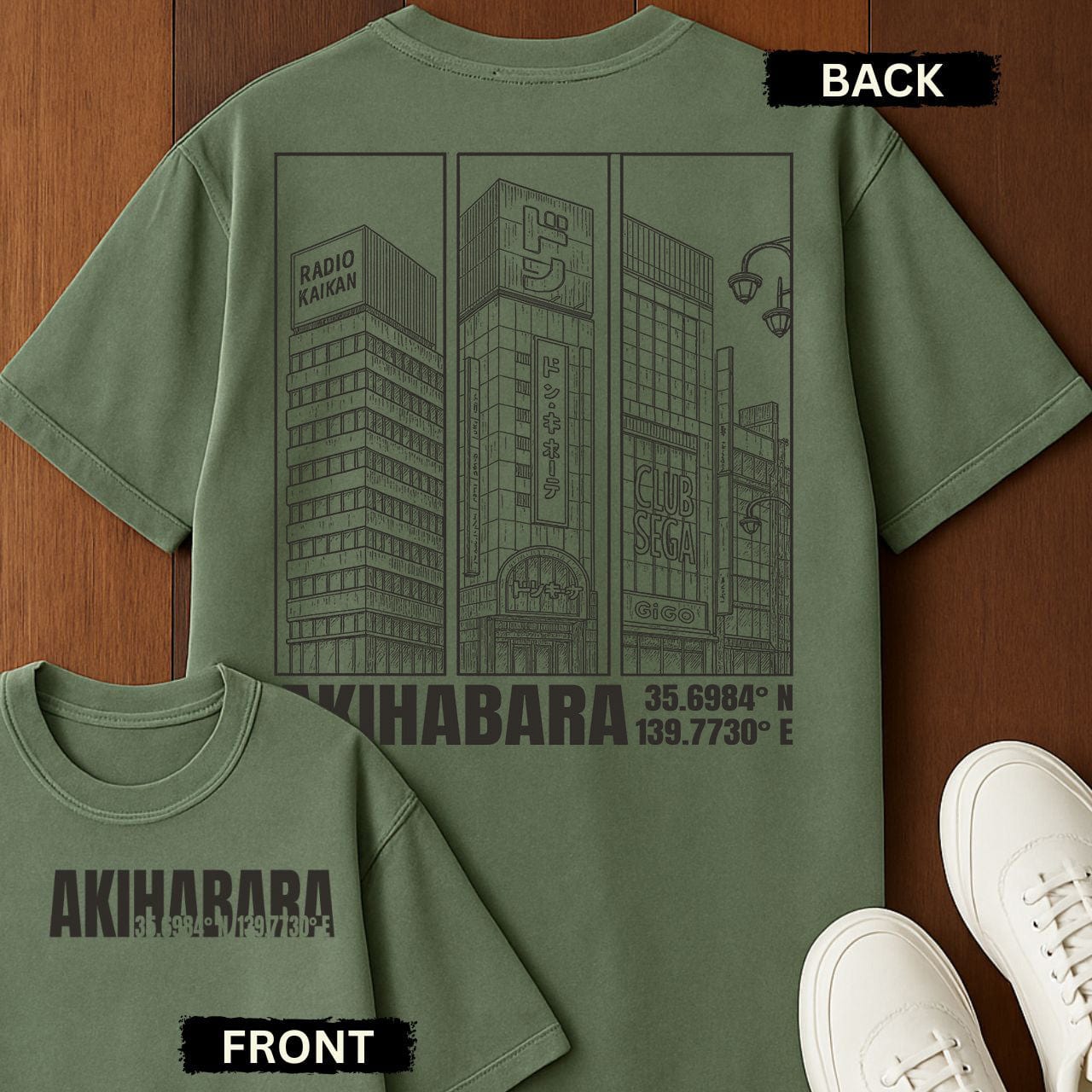 Akihabara Coords T-Shirt Moss / S 38439307602832549231 T-Shirt