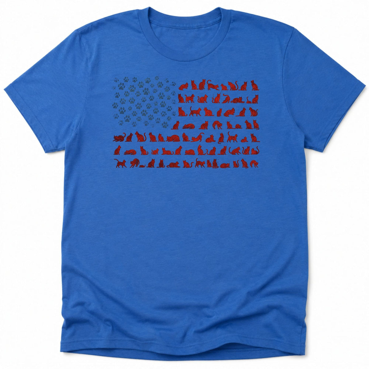 Ameowican Flag Everyday Softstyle Tee S / Heather Royal 46303938045952281101 T-Shirt