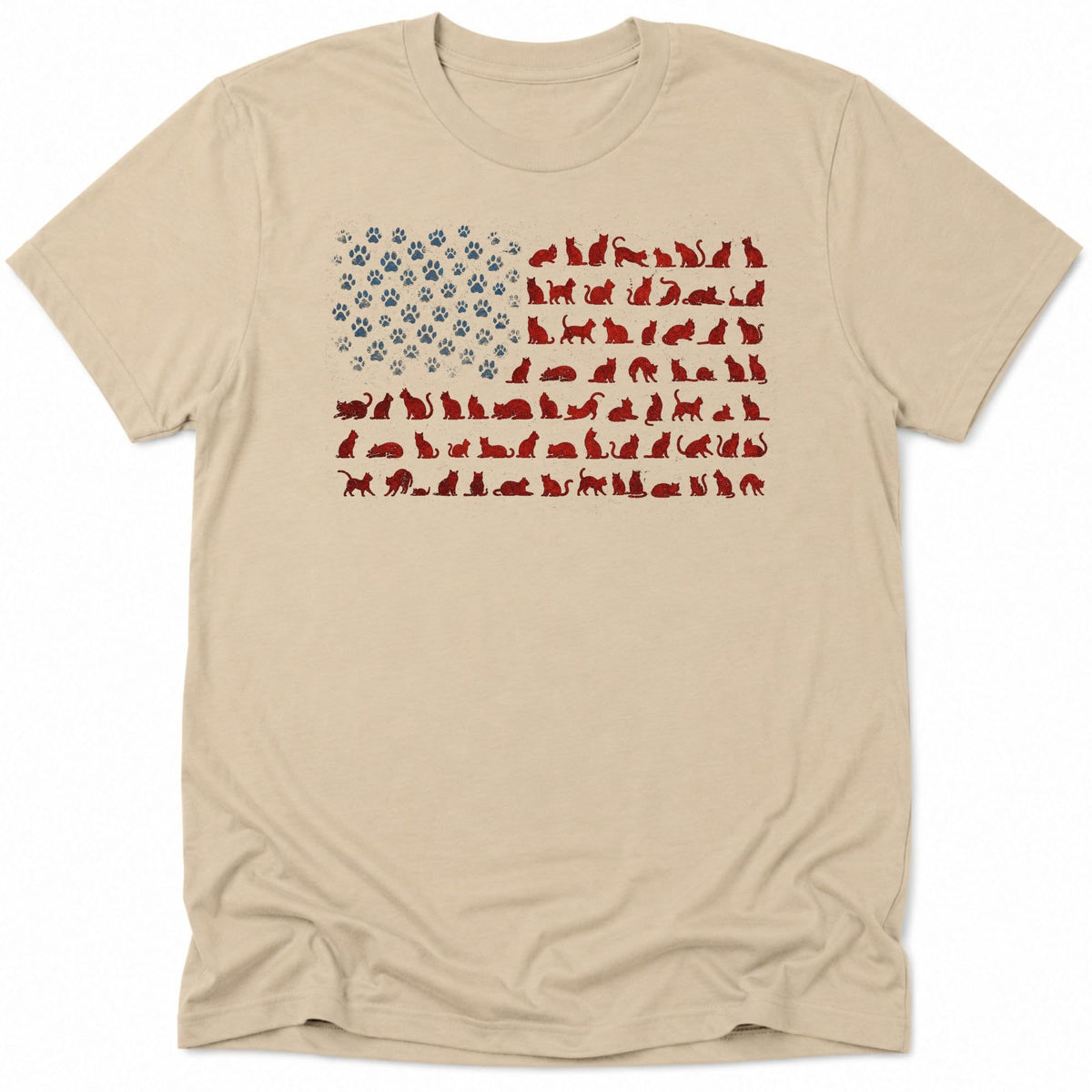 Ameowican Flag Everyday Softstyle Tee S / Sand 21113624070156648097 T-Shirt