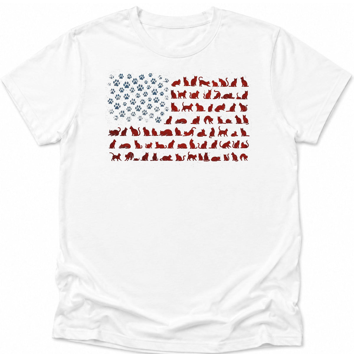 Ameowican Flag Everyday Softstyle Tee S / White 92893410872340849027 T-Shirt