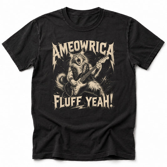 Ameowrica Rocks T-Shirt Black / S 51748829867832724042 T-Shirt