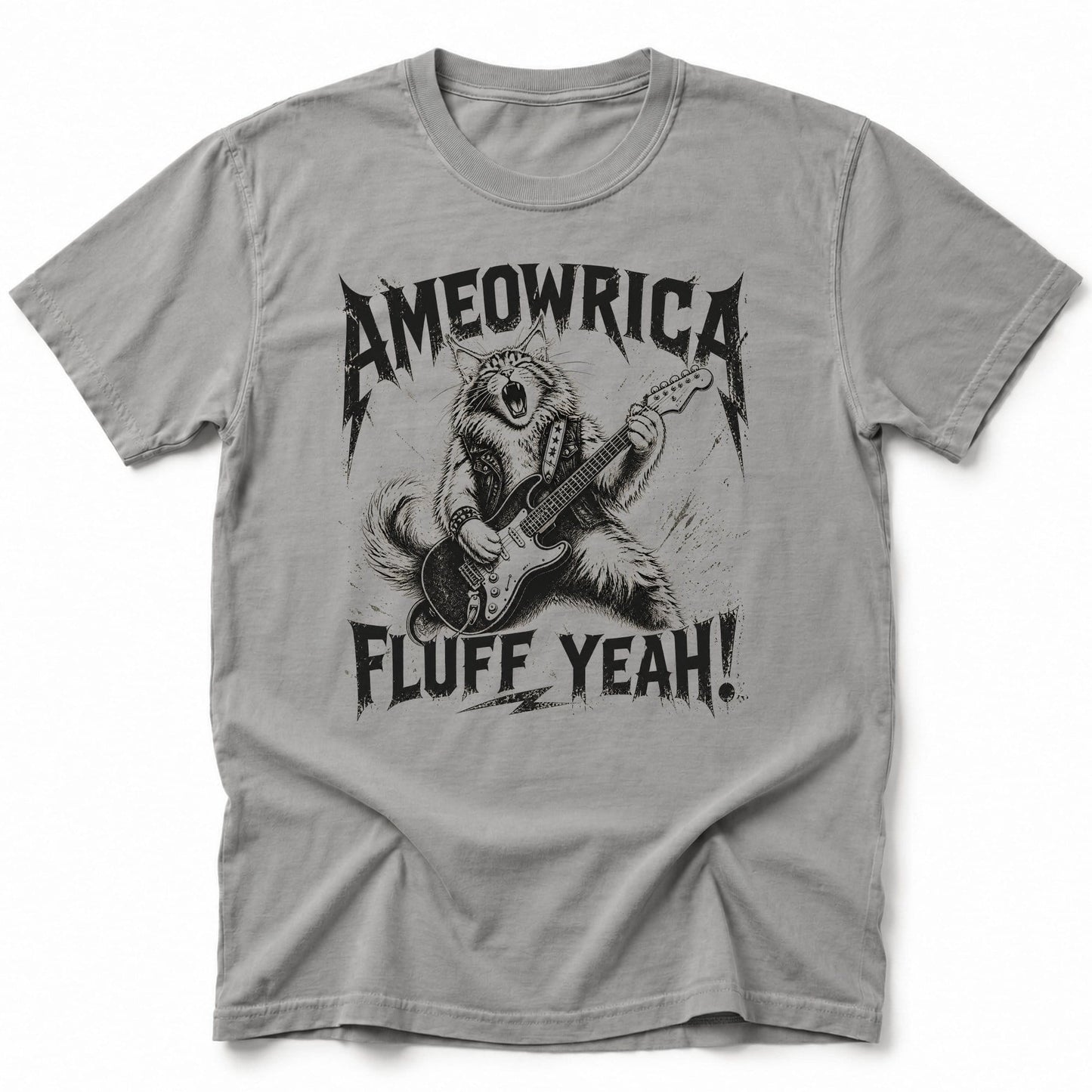 Ameowrica Rocks T-Shirt Grey / S 32530098293566729819 T-Shirt