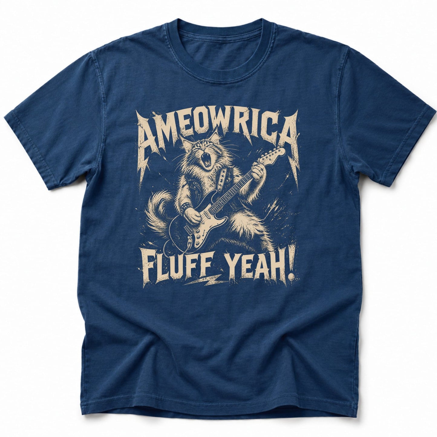 Ameowrica Rocks T-Shirt Navy / S 31467828542599531965 T-Shirt
