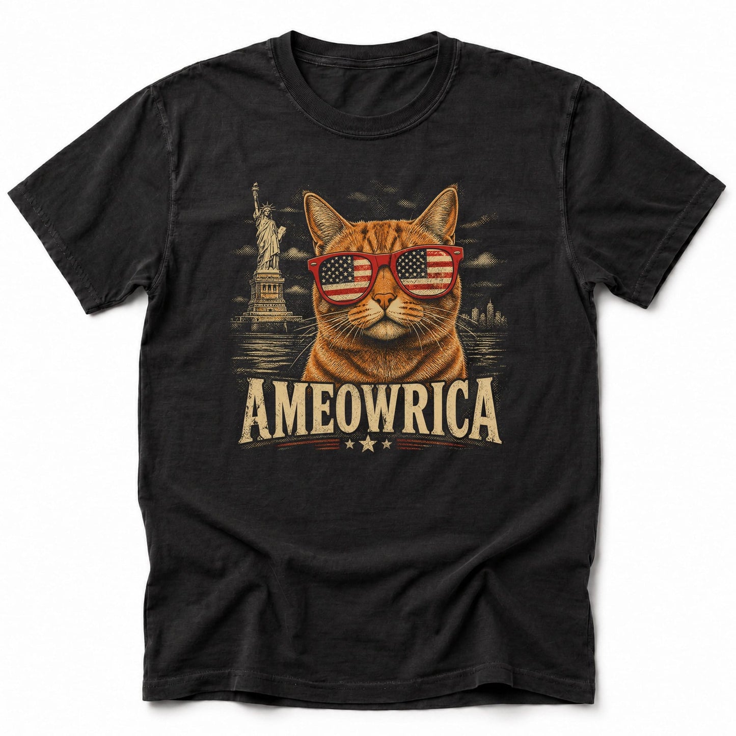 Ameowrica Shades T-Shirt Black / S 14288844537898695616 T-Shirt