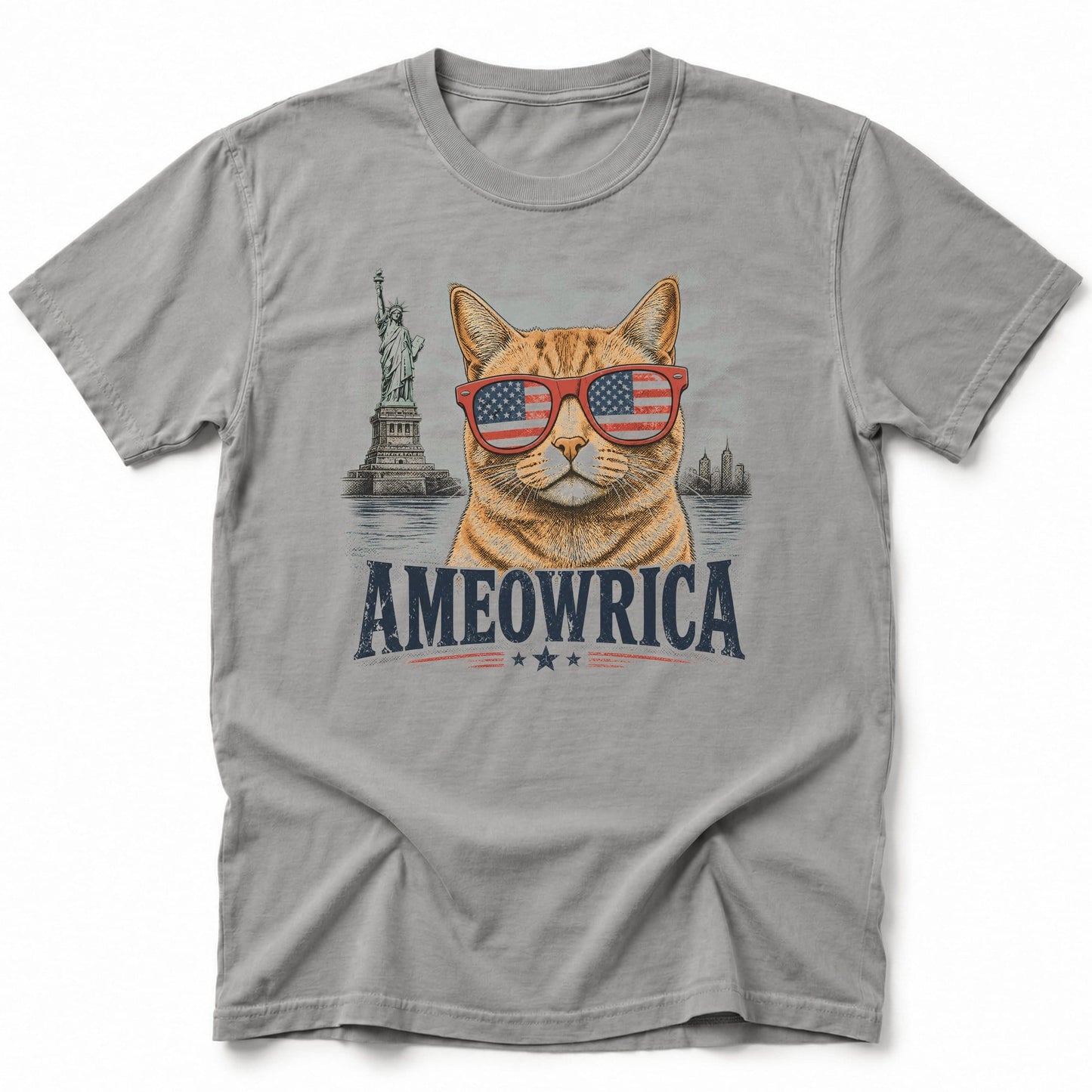 Ameowrica Shades T-Shirt Grey / S 64944425037591712877 T-Shirt