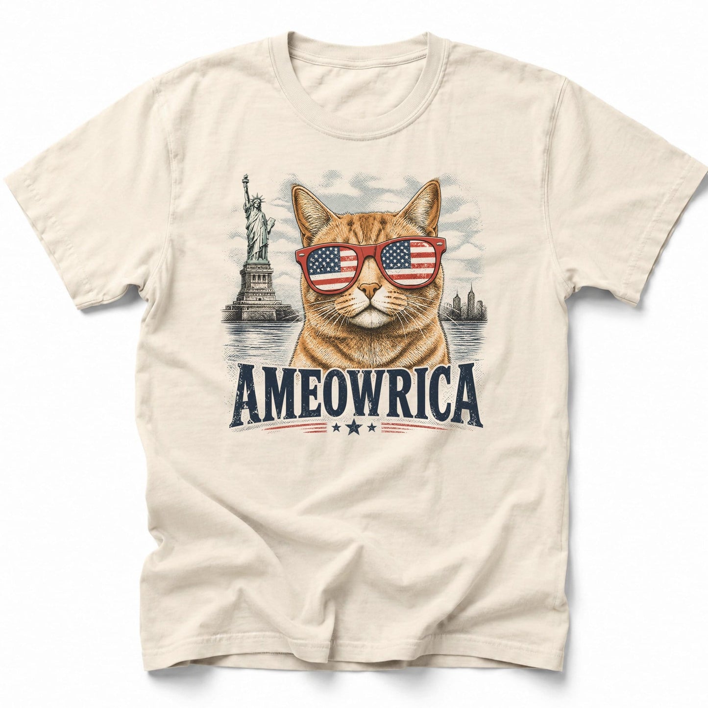Ameowrica Shades T-Shirt Ivory / S 22221984569478225994 T-Shirt