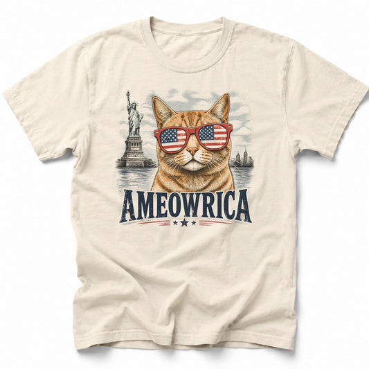 Ameowrica Shades T-Shirt Ivory / S 22221984569478225994 T-Shirt