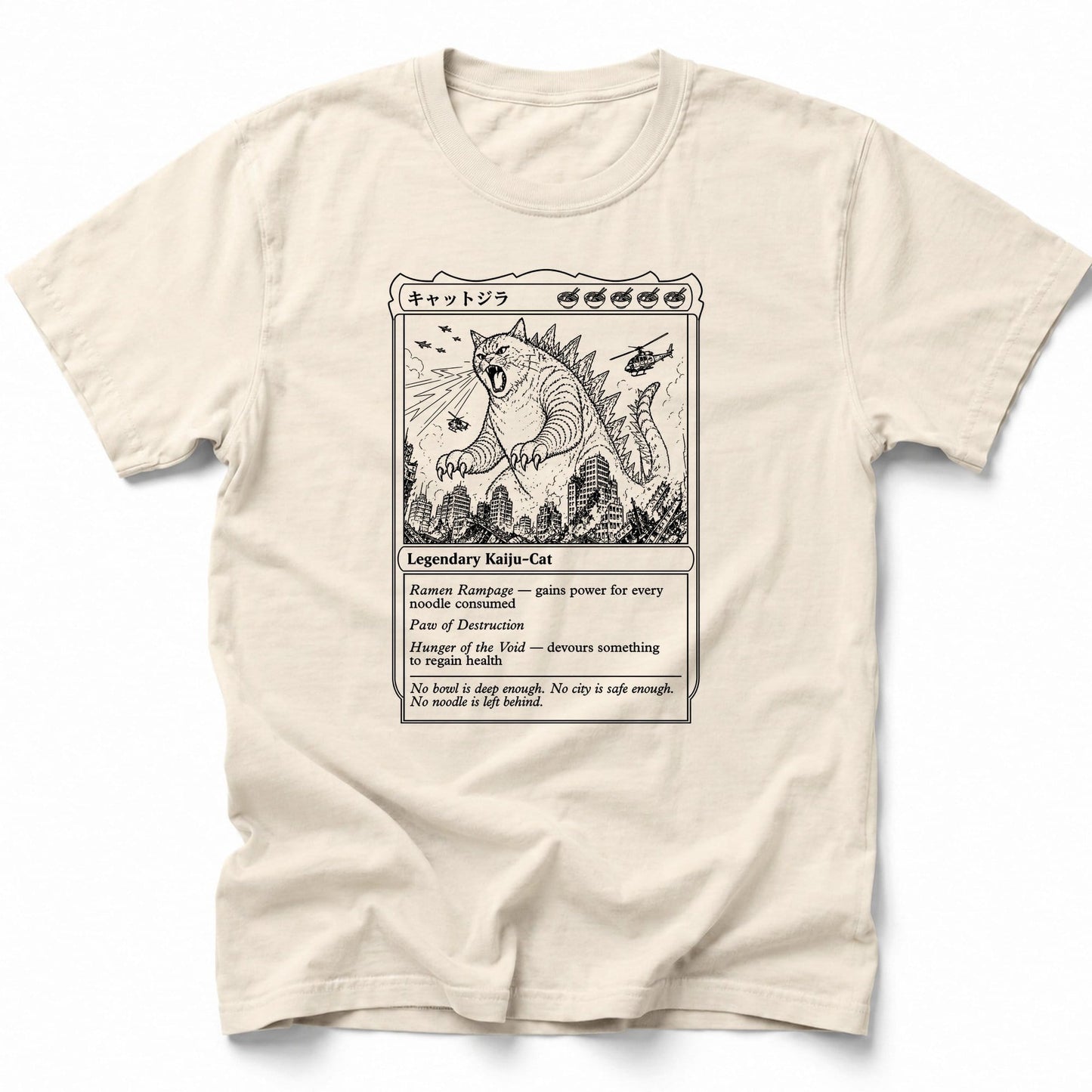 Attack of the Kyattojira T-Shirt Ivory / S 58491122717473752359 T-Shirt