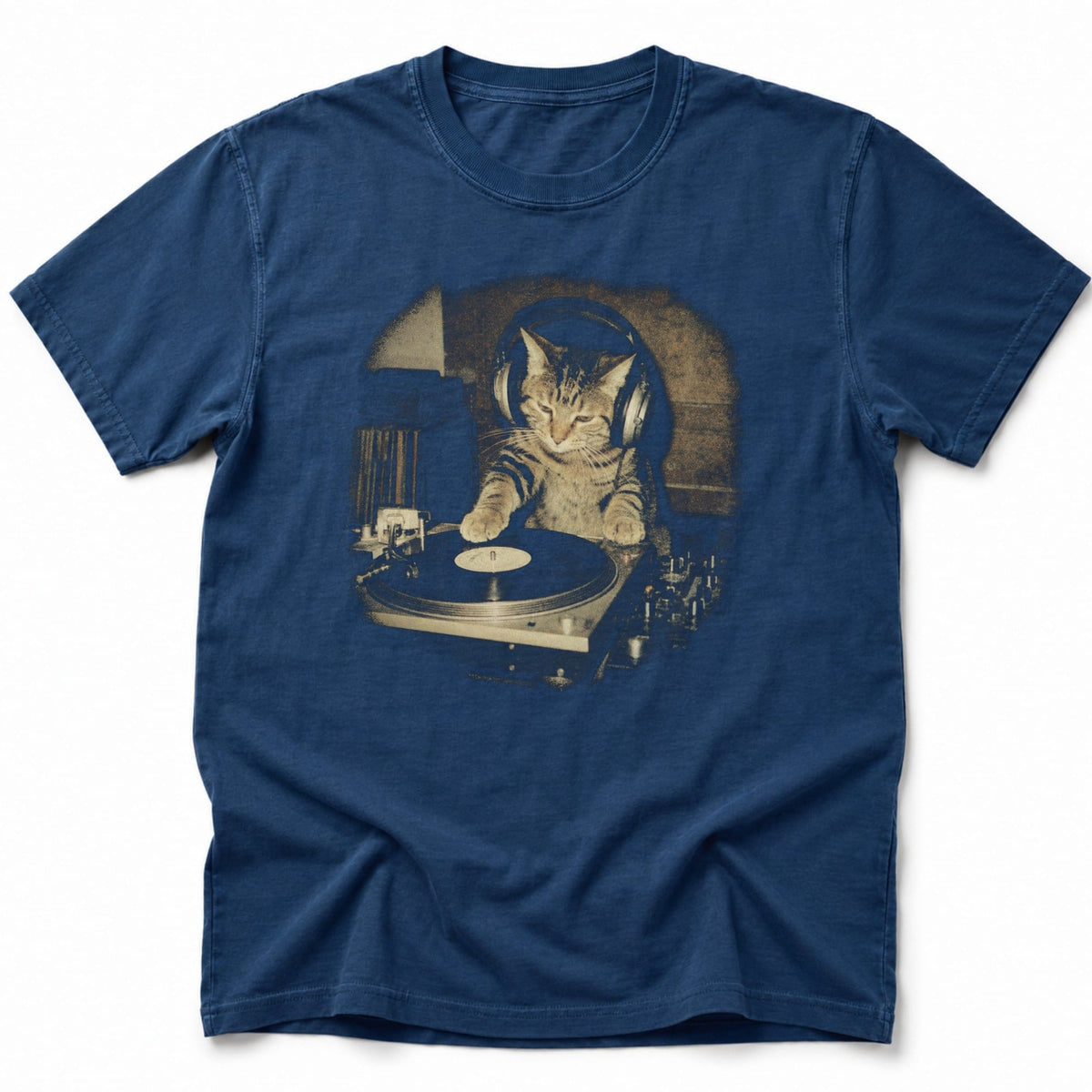 Beatmeowster Photo 3 T-Shirt Navy / S 15916671451356582306 T-Shirt