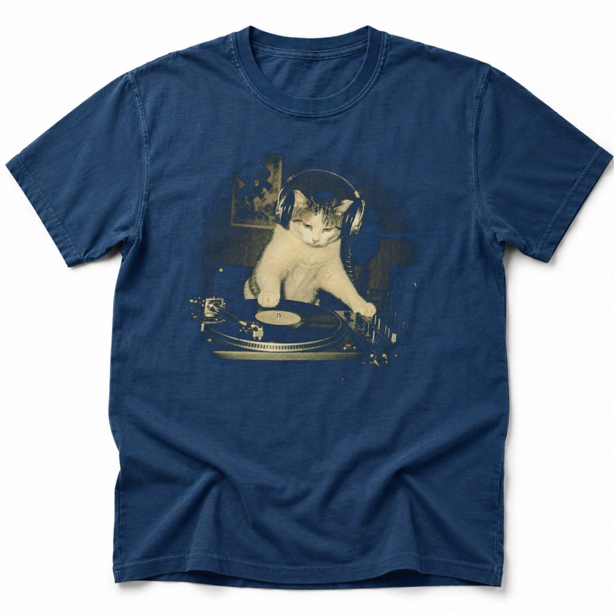 Beatmeowster Photo T-Shirt Navy / S 32087189172465060091 T-Shirt