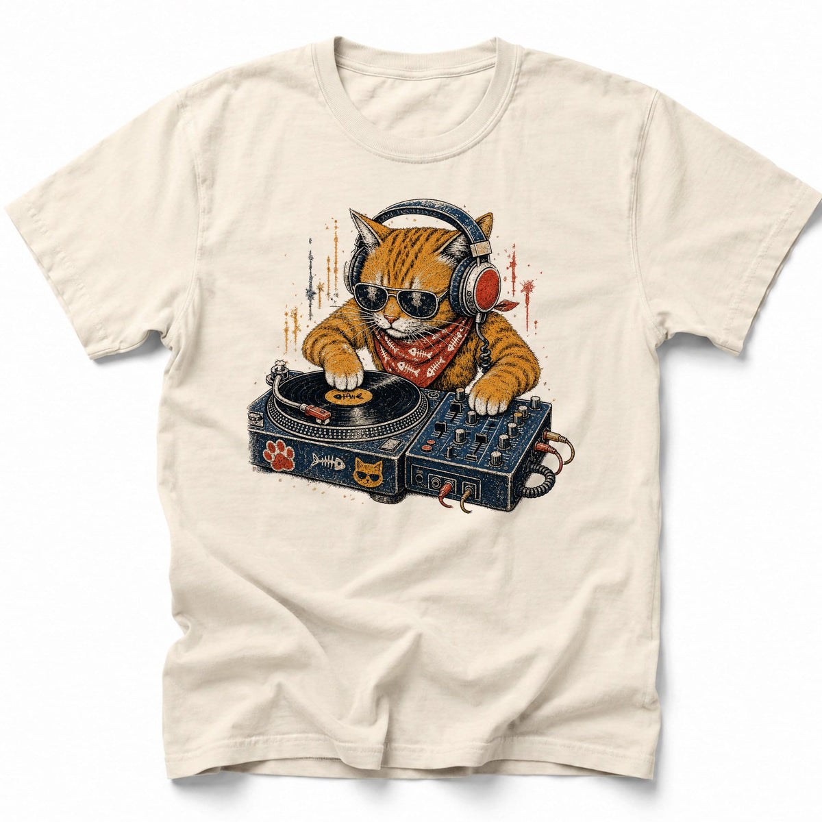 Beatmeowster T-Shirt Ivory / S 11847459097940937358 T-Shirt