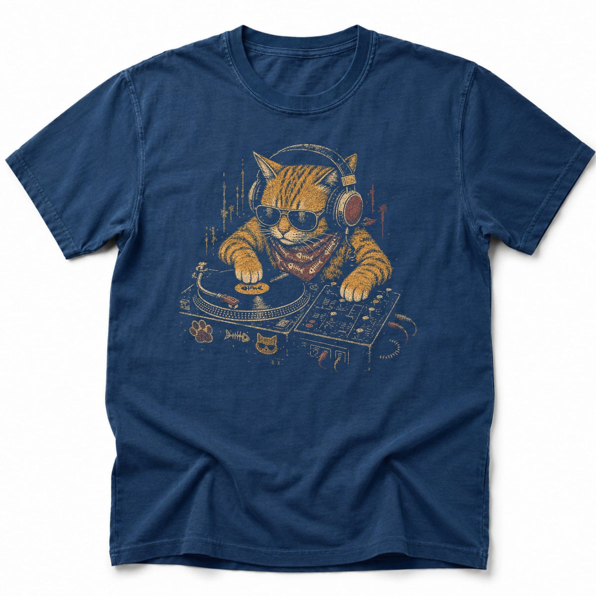 Beatmeowster T-Shirt Navy / S 12225143687667190506 T-Shirt