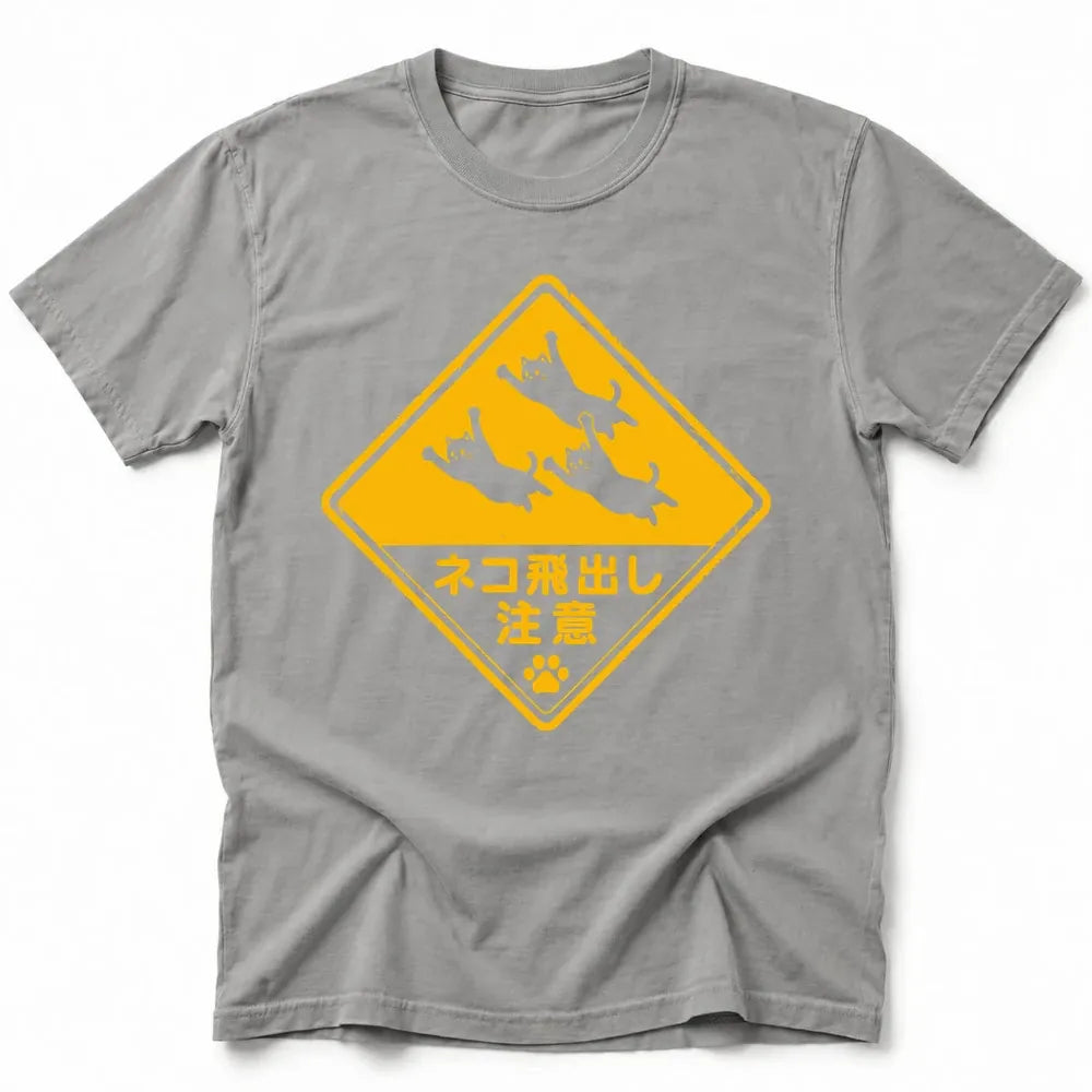 Beware Flying Cats T-Shirt Grey / S 29801463417898892497 T-Shirt