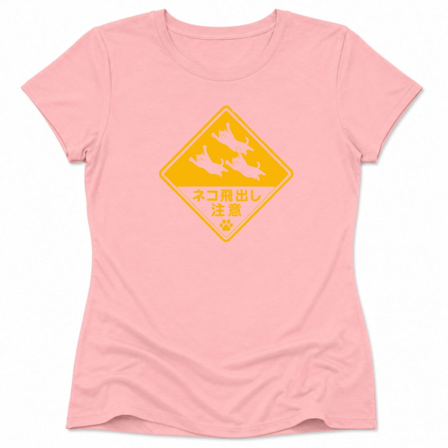 Beware Flying Cats Womens Tee S / Pink 10808894728242261464 T-Shirt
