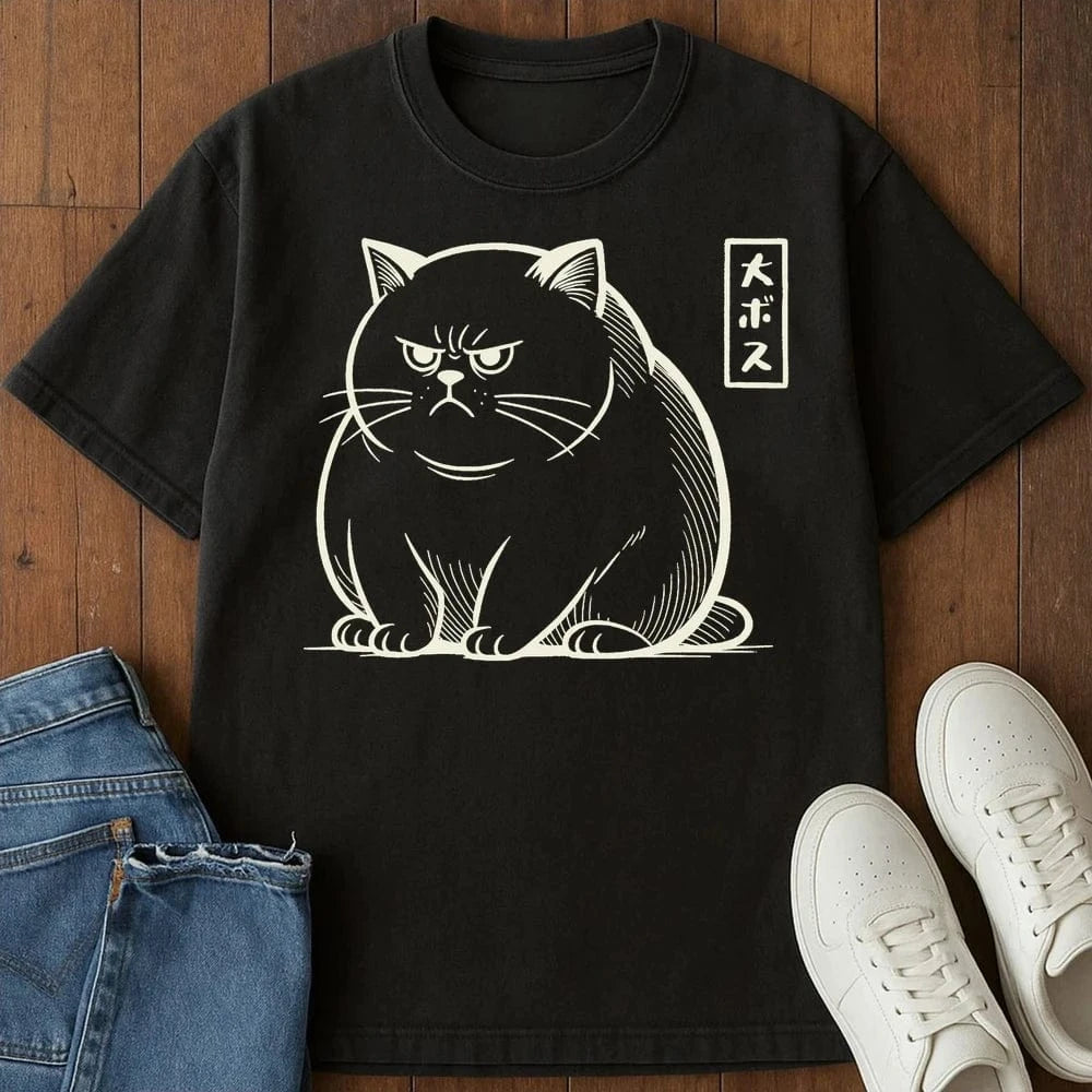Big Bossu Neko T-Shirt Black / S 13389279450663051519 T-Shirt