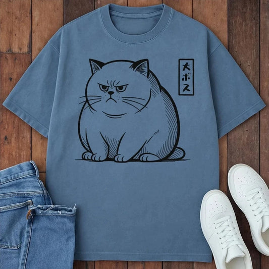 Big Bossu Neko T-Shirt Blue Jean / S 22496077673383834410 T-Shirt