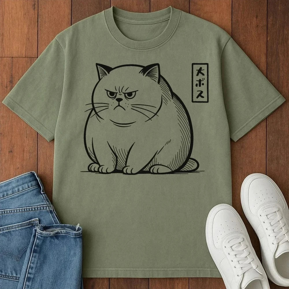 Big Bossu Neko T-Shirt Moss / S 68263621249524136733 T-Shirt