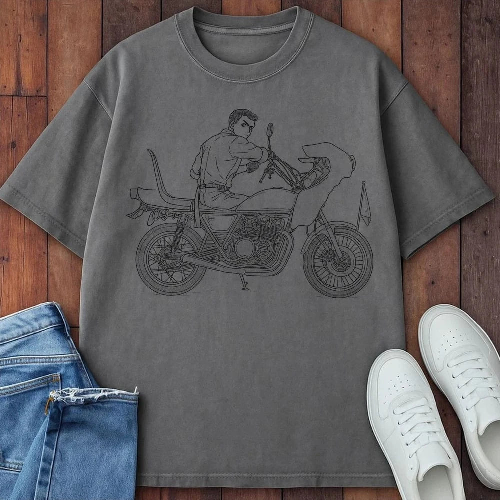 Biker T-Shirt Grey / S 21323523140351272151 T-Shirt