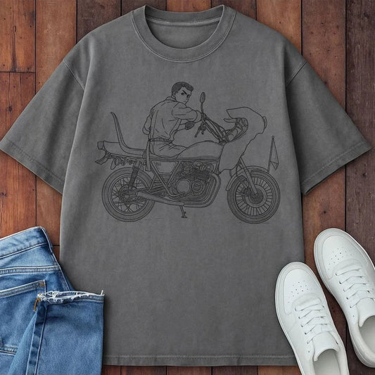 Biker T-Shirt Grey / S 21323523140351272151 T-Shirt