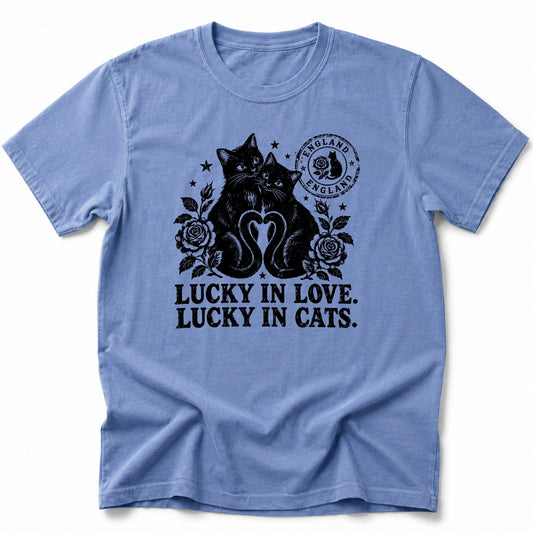 Black Cat England T-Shirt Blue Jean / S 16407470838590136344 T-Shirt