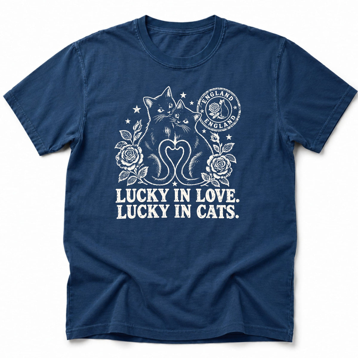 Black Cat England T-Shirt Navy / S 29445441933908848829 T-Shirt