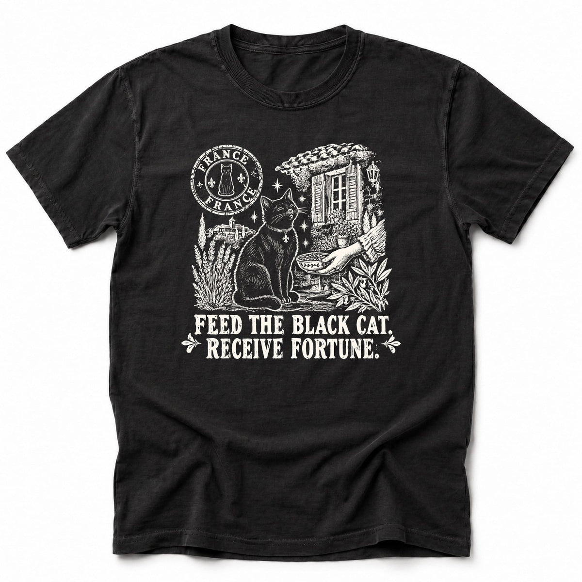 Black Cat France T-Shirt Black / S 69993405785705887199 T-Shirt