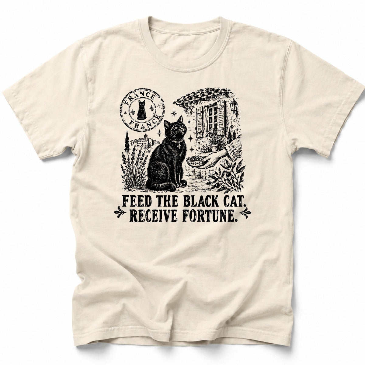 Black Cat France T-Shirt Ivory / S 28030000833902961608 T-Shirt