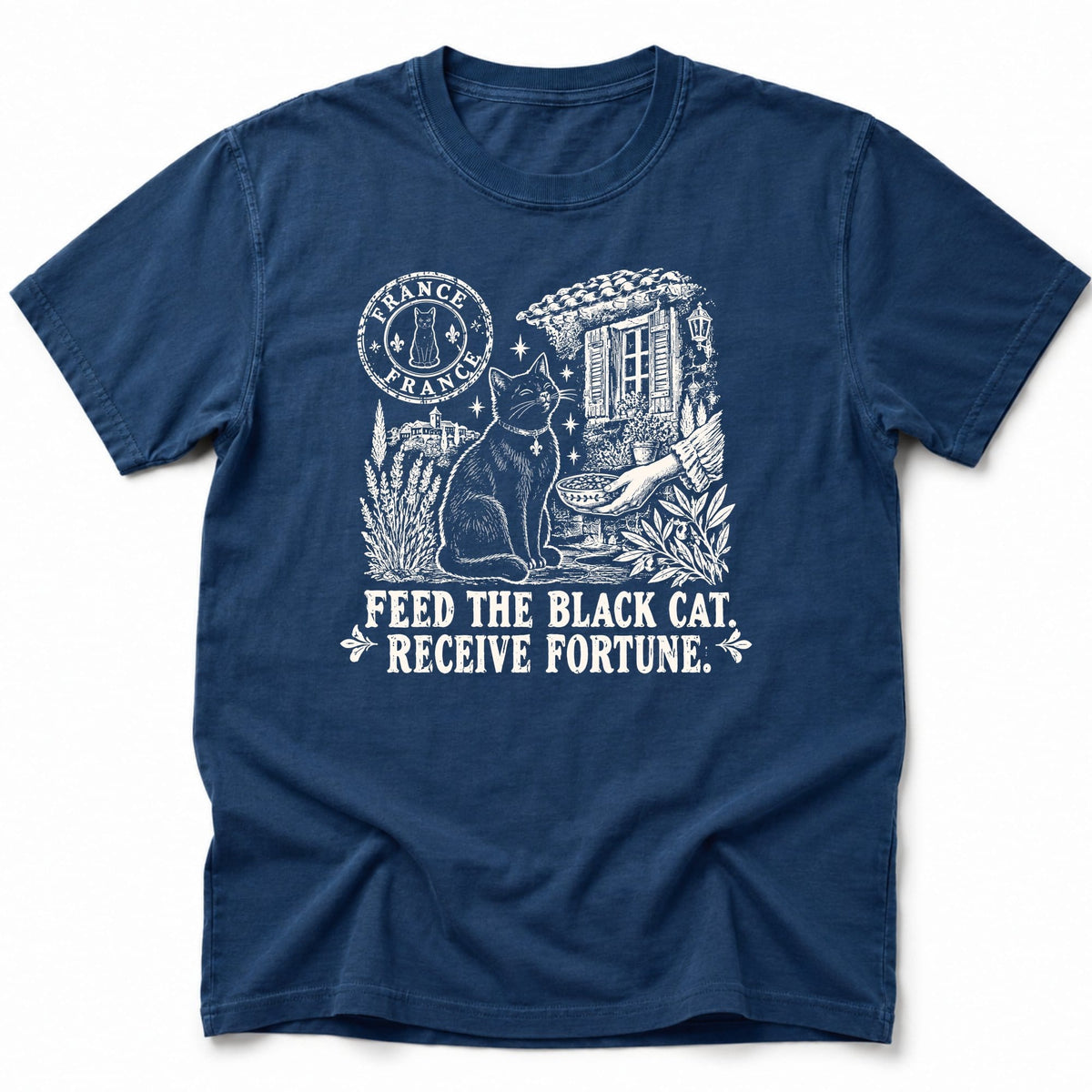 Black Cat France T-Shirt Navy / S 44831879967873614077 T-Shirt