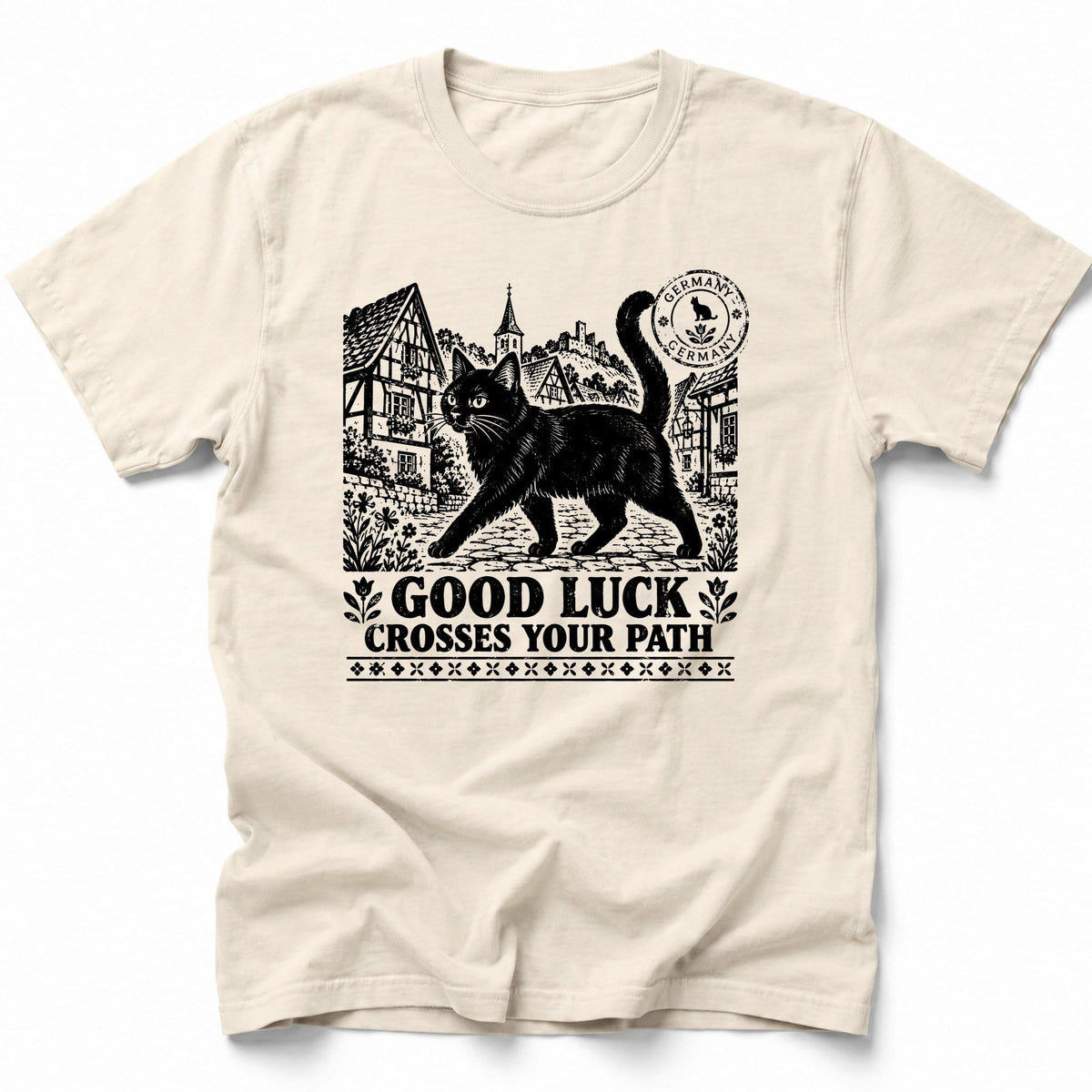 Black Cat Germany T-Shirt Ivory / S 10593422939863307037 T-Shirt