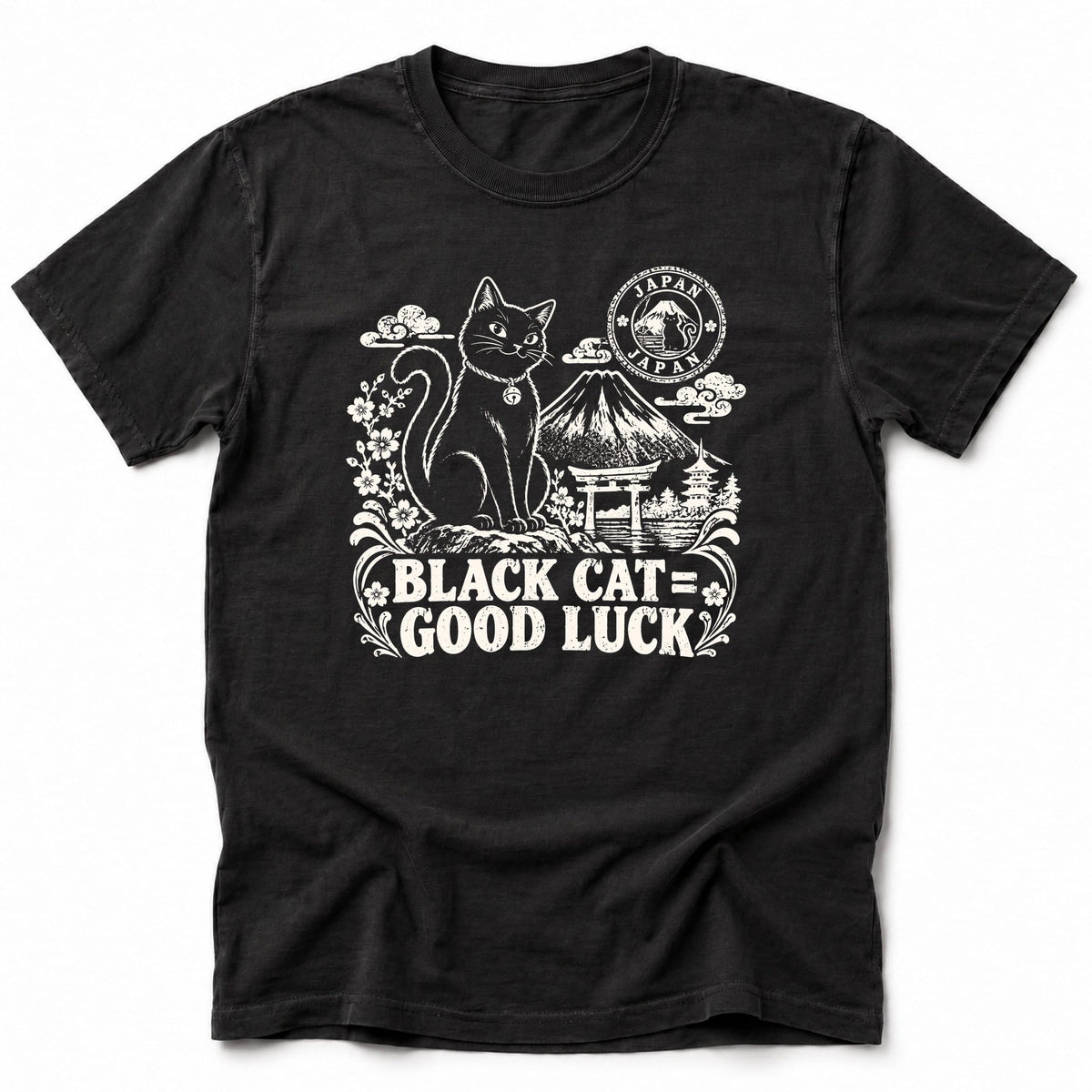 Black Cat Japan T-Shirt Black / S 55674598984772463767 T-Shirt