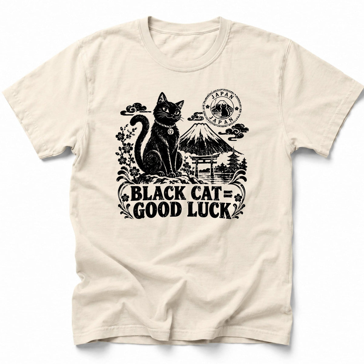 Black Cat Japan T-Shirt Ivory / S 19086989215373549392 T-Shirt