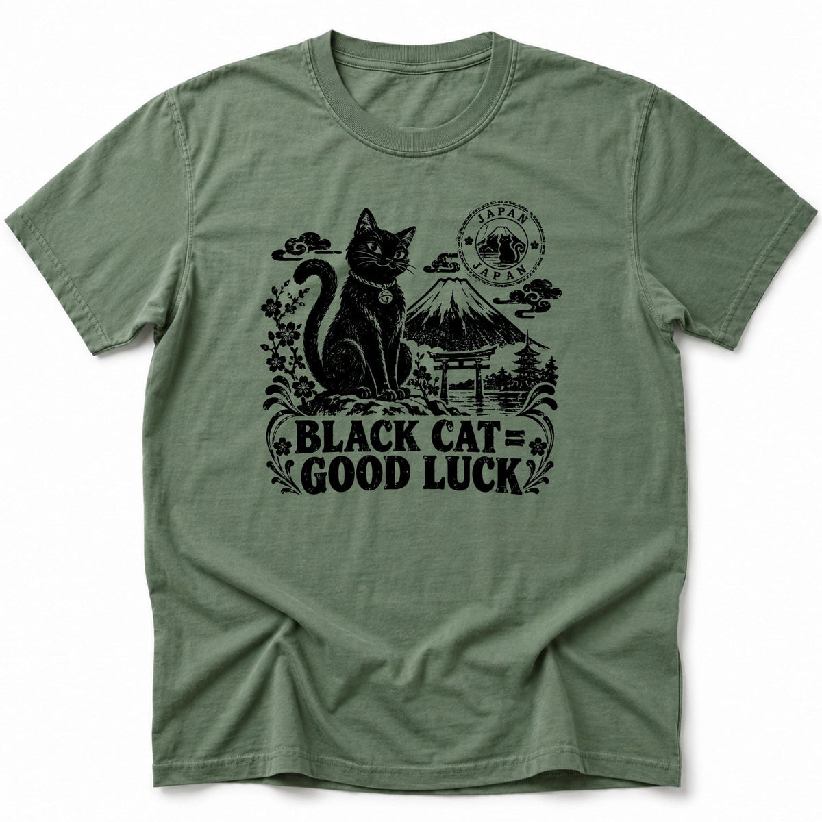 Black Cat Japan T-Shirt Moss / S 23435113418874183294 T-Shirt