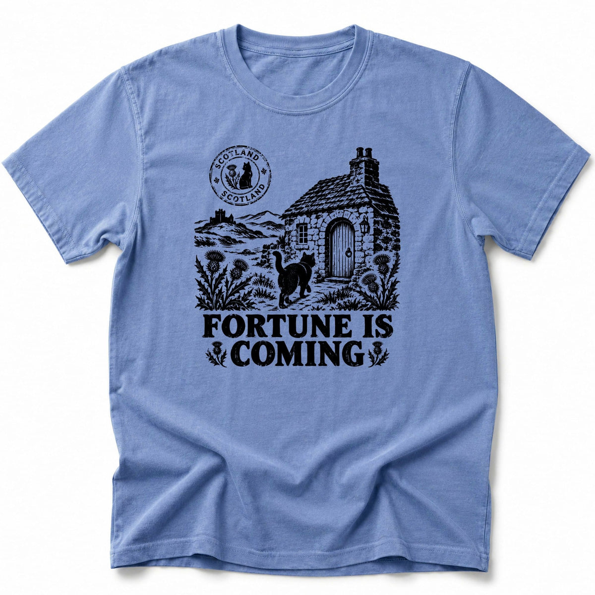 Black Cat Scotland T-Shirt Blue Jean / S 14447493163201293134 T-Shirt