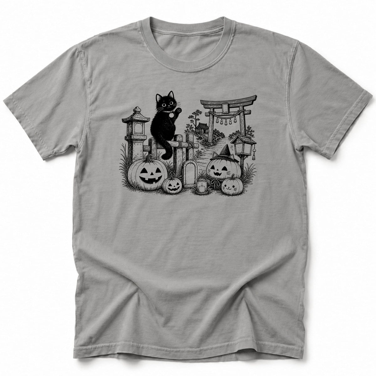 Black Cat Site T-Shirt Grey / S 31049231485712749743 T-Shirt