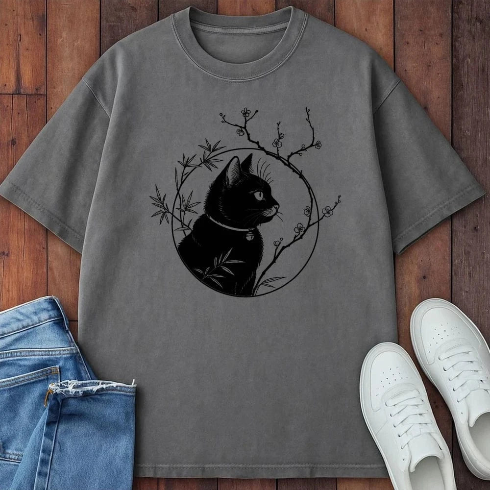 Blossom Cat T-Shirt  – Softest Cat Tee on Earth Grey / S 77137917148181278821 T-Shirt