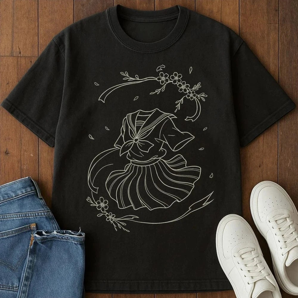 Blossom Uniform T-Shirt Black / S 78832808445186984985 T-Shirt